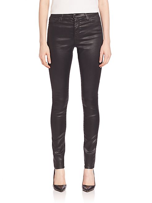 AG - Farrah High-Rise Coated Skinny Jeans