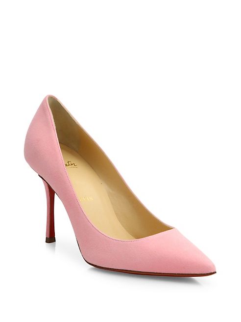 Christian Louboutin - Decoltish 85 Suede Point Toe Pumps