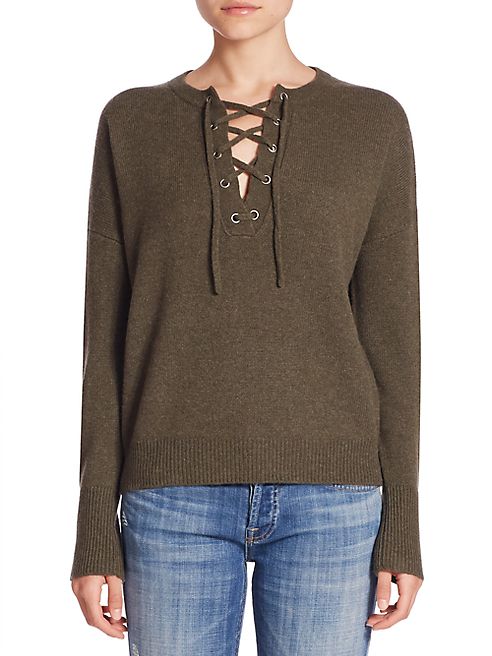 360 Cashmere - Dylan Lace Up Sweater