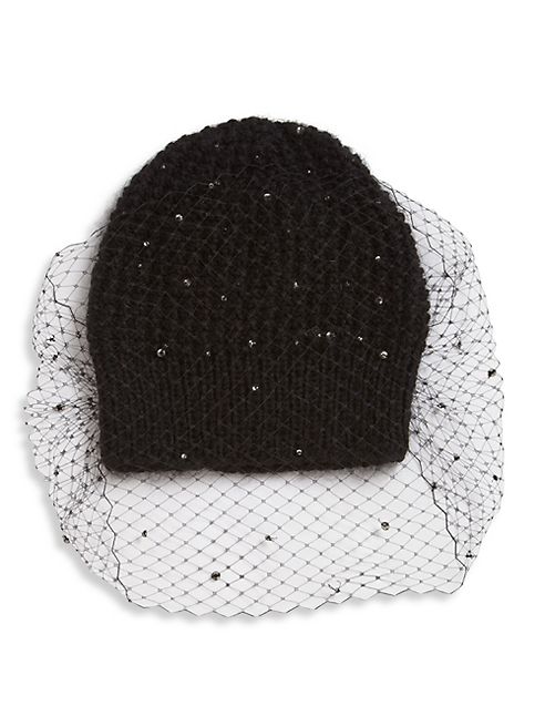 Jennifer Behr - Swarovski Crystal Veiled Beanie