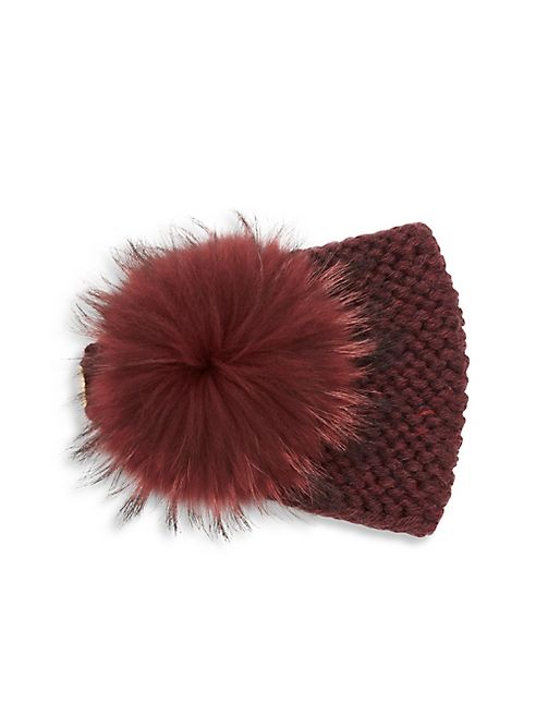 Jennifer Behr - Fox Fur Pom-Pom & Cashmere Kerchief