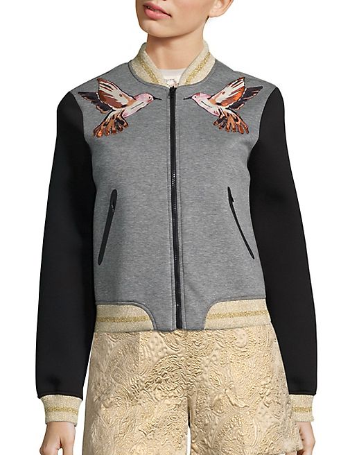 RED Valentino - Cotton Applique Bomber Jacket