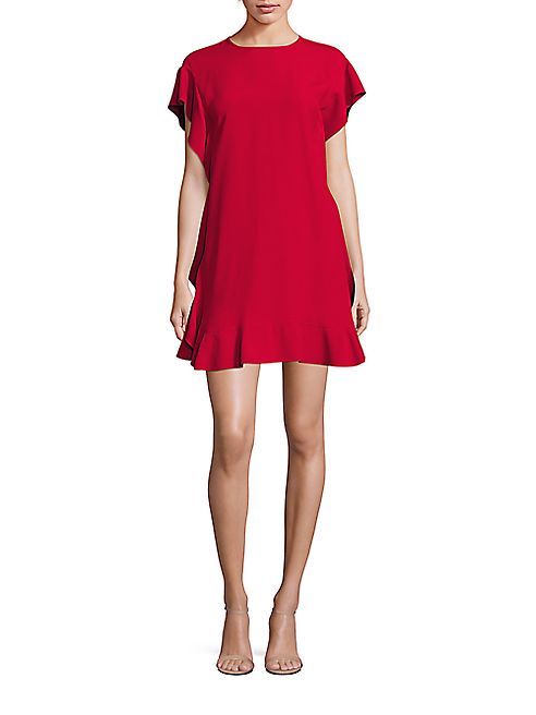 RED Valentino - Flutter Trim Solid Dress