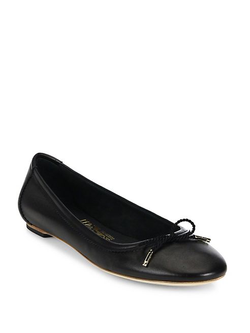 Salvatore Ferragamo - Enea Leather Ballet Flats