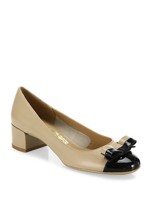 Salvatore Ferragamo - Elea Leather Colorblock Pumps