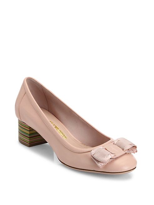 Salvatore Ferragamo - Elvin Ribbon Bow Leather Pumps