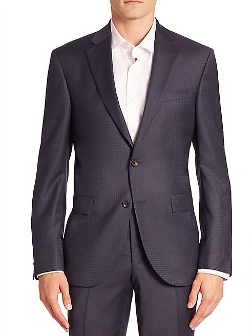 Saks Fifth Avenue Collection - Modern Geometric Wool Suit Jacket