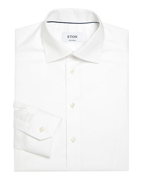 Eton - Contemporary-Fit Solid Cotton Dress Shirt