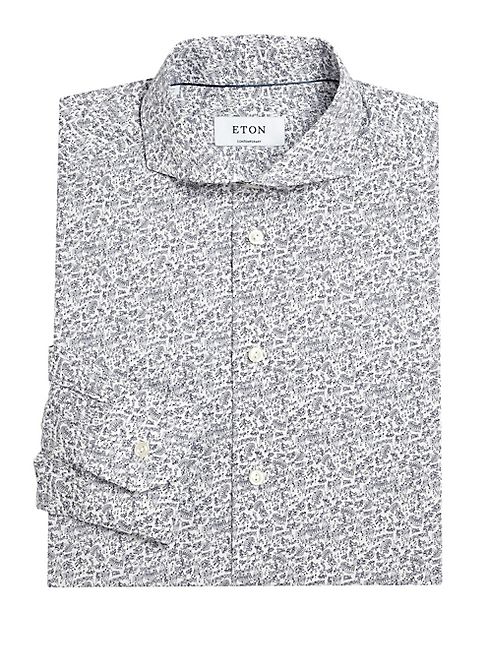 Eton - Contemporary-Fit Printed Cotton Dress Shirt