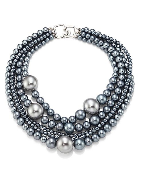 Kenneth Jay Lane - Multi-Strand Faux-Pearl Necklace