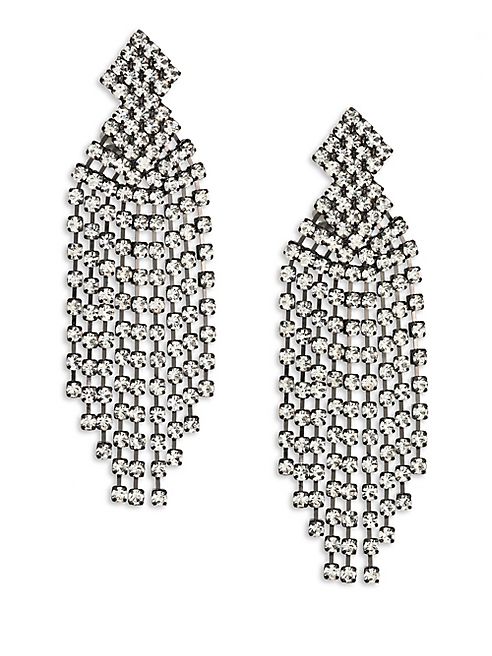 Kenneth Jay Lane - Crystal Waterfall Clip-On Earrings