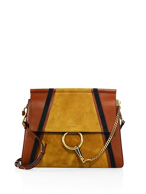 Chloé - Faye Medium Leather & Suede Shoulder Bag