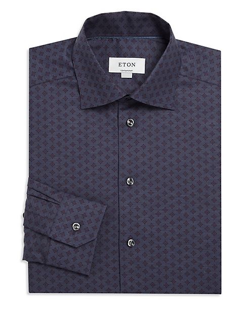 Eton - Contemporary-Fit Geo Print Dress Shirt