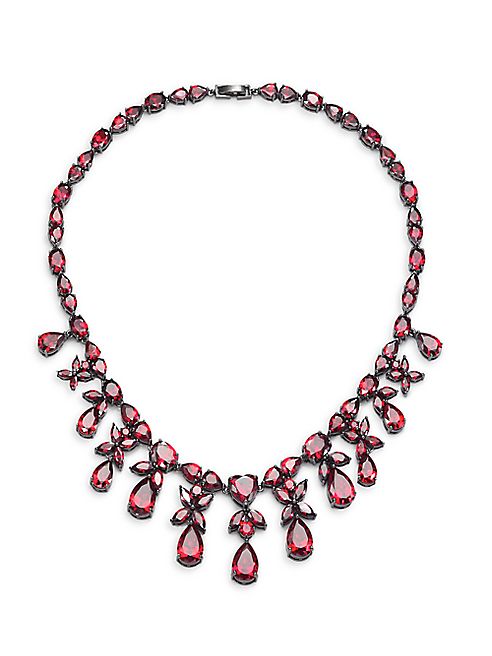 Fallon - Monarch Heart Drop Bib Necklace