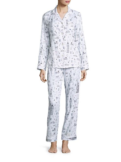 Saks Fifth Avenue Collection - Mixed Print Woven Pajama