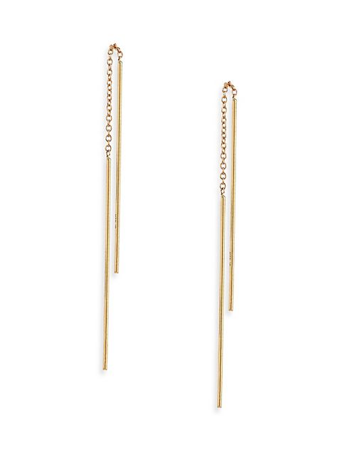 Mizuki - Sea of Beauty 14K Yellow Gold Threader Earrings