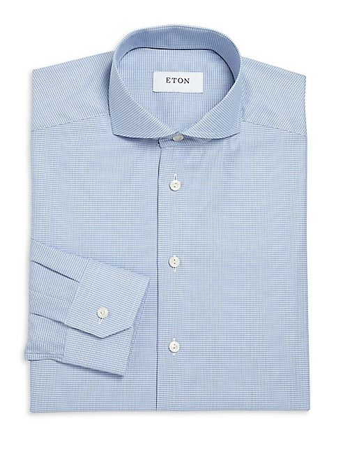 Eton - Slim-Fit Microcheck Dress Shirt