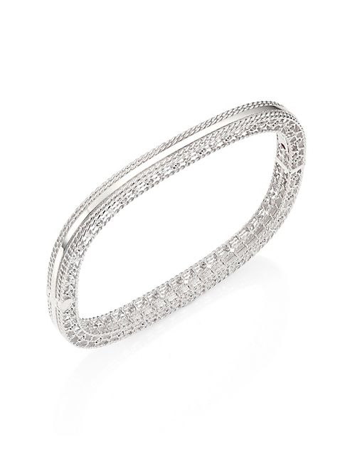 Roberto Coin - Princess 18K White Gold Bangle Bracelet