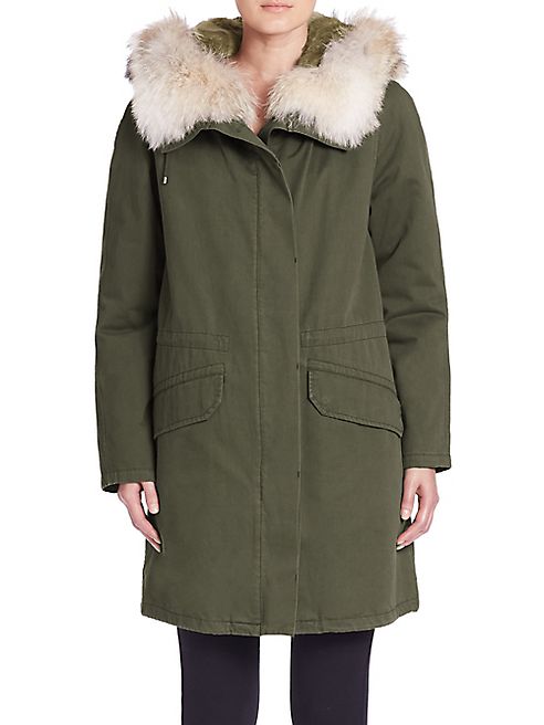 Army by Yves Salomon - Fur-Lined Cotton Parka