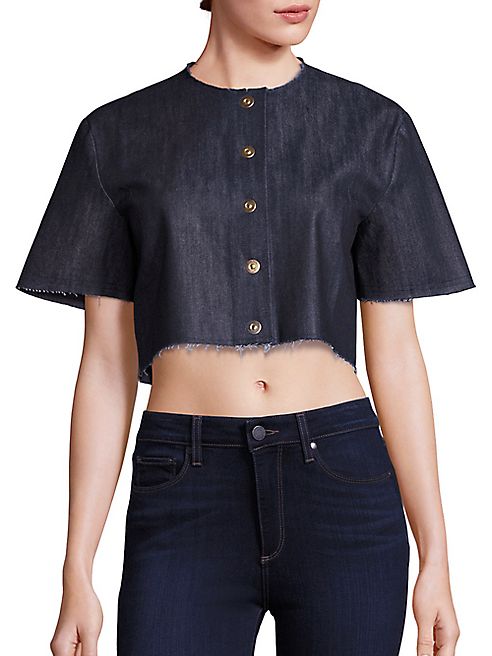 Solace London - Cropped Snap-Front Shirt