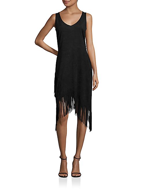 Laundry by Shelli Segal - Asymmetrical Fringe Dress