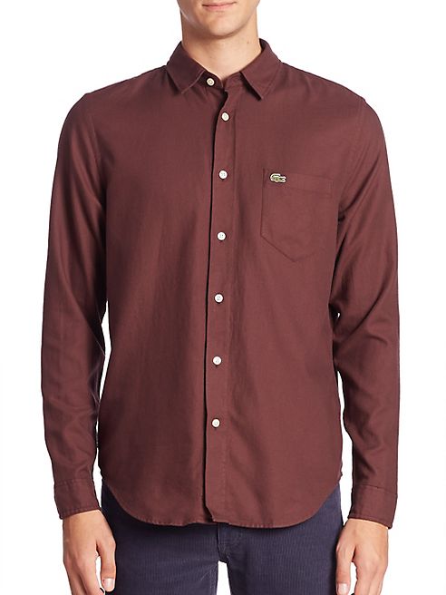 Lacoste - Pique Jacquard Pattern Woven Shirt