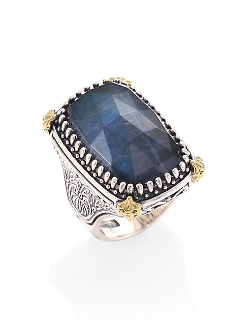 Konstantino - Cassiopeia Doublet Spectrolite, 18K Yellow Gold, & Sterling Silver Ring