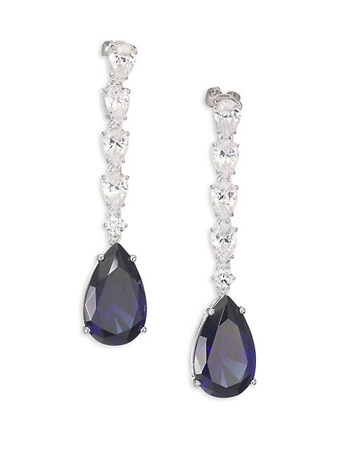 Adriana Orsini - Linear Crystal Teardrop Earrings