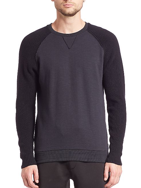 Madison Supply - Long Sleeve Knit Fleece Pullover