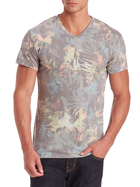 Sol Angeles - Camo Floral V-Neck Tee