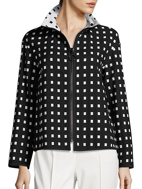 Akris punto - Grid Check Zip-Front Jacket