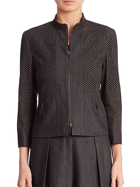 Akris punto - Zip-Front Eyelet Lace Jacket