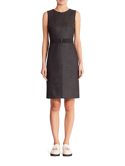 Akris punto - Wool-Blend Eyelet Dress