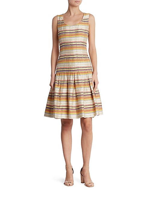 Akris punto - Striped Pleated Dress