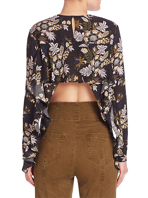 A.L.C. - Cooper Silk Cropped Back Top