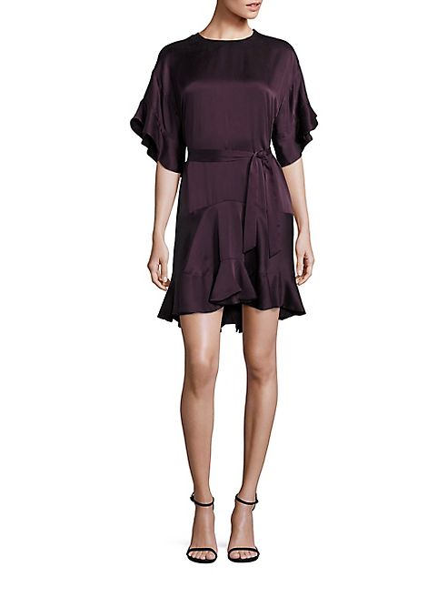 Zimmermann - Solid Flouncy Silk Dress