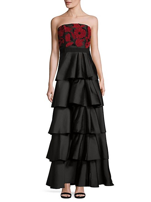 Sachin & Babi - Marcie Embellished Tiered Strapless Gown