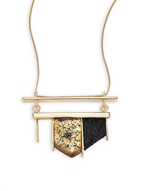 Alexis Bittar - Crystal-Encrusted Lucite Pendant Necklace