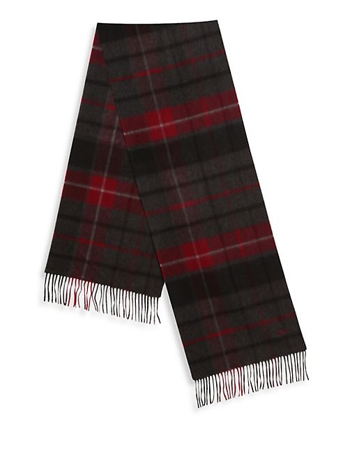 Hickey Freeman - Plaid Patterned Cashmere Scarf