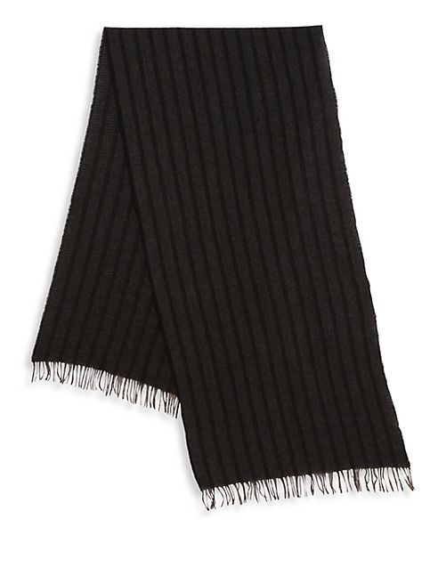 John Varvatos Star USA - Striped Cashmere Fringe Scarf