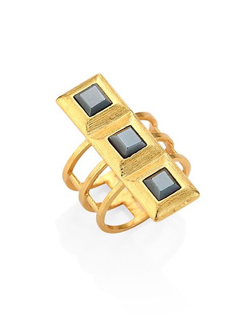 Stephanie Kantis - Quad Square Hematite Ring