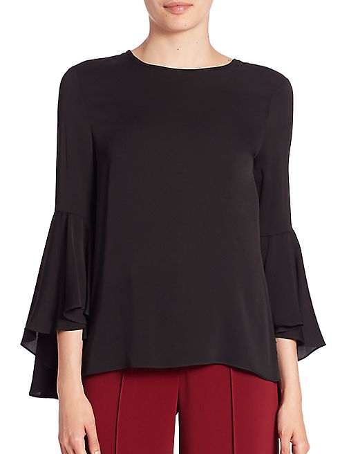 MILLY - Solid Silk Blend Top