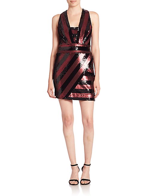 MILLY - Sequin Striped Dress