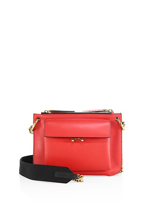 Marni - Bandoleer Leather Shoulder Bag