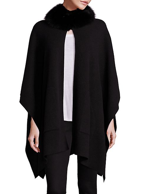 Sofia Cashmere - Fox Fur & Cashmere Cape