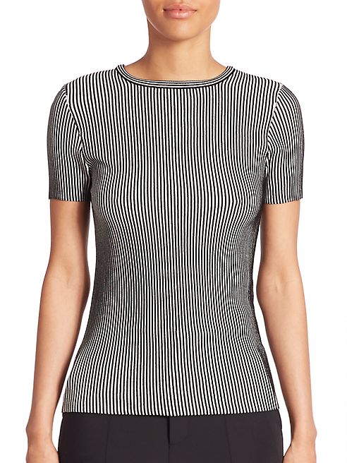 Opening Ceremony - Short Sleeve Striped Top