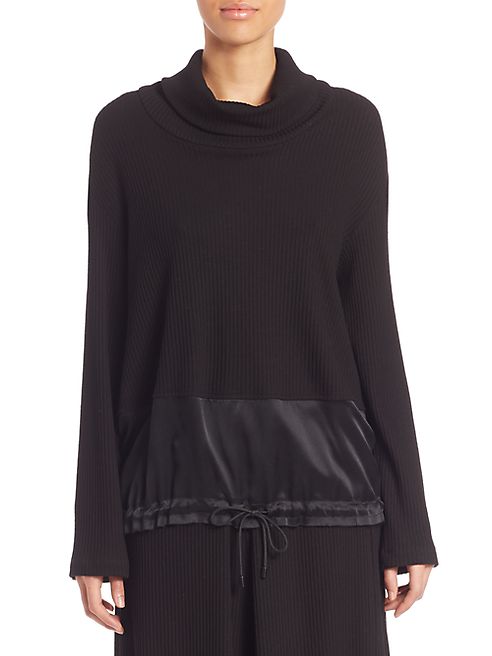 Public School - Rib-Knit Silk Blend Top