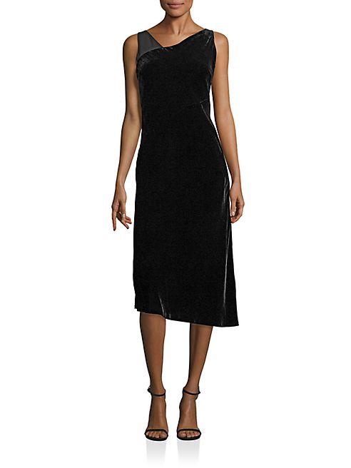 Lafayette 148 New York - Sleeveless Asymmetrical Velvet Lorde Dress