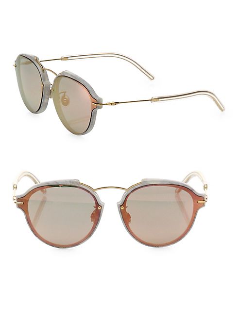 Dior - Eclat 60MM Mirrored Oval Sunglasses