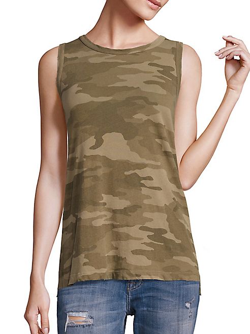 Current/Elliott - Cotton Camo Muscle Tee